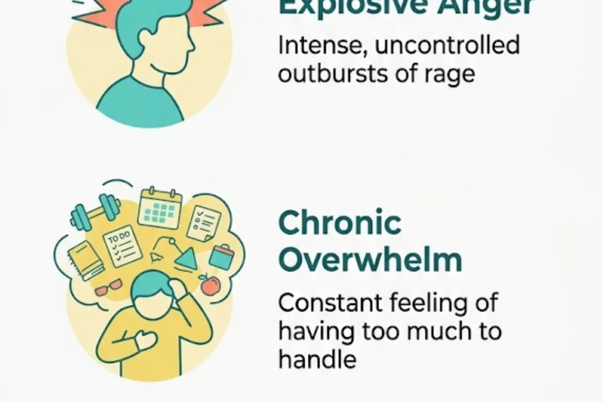 Infographic: the five core emotional regulation skills — Identification (naming precisely), Acceptance (experiencing without judgment), Reappraisal (changing the cognitive frame), Attention shifting (directing focus deliberately), Problem-solving (when the emotion signals a solvable problem)