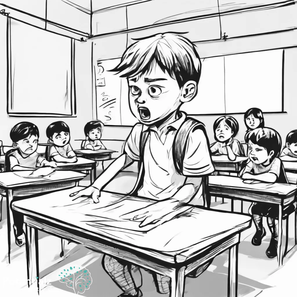 child exhibiting challenging behavior in classroom