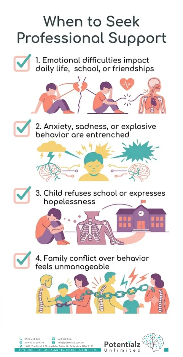 When to seek professional support for a child's emotional difficulties