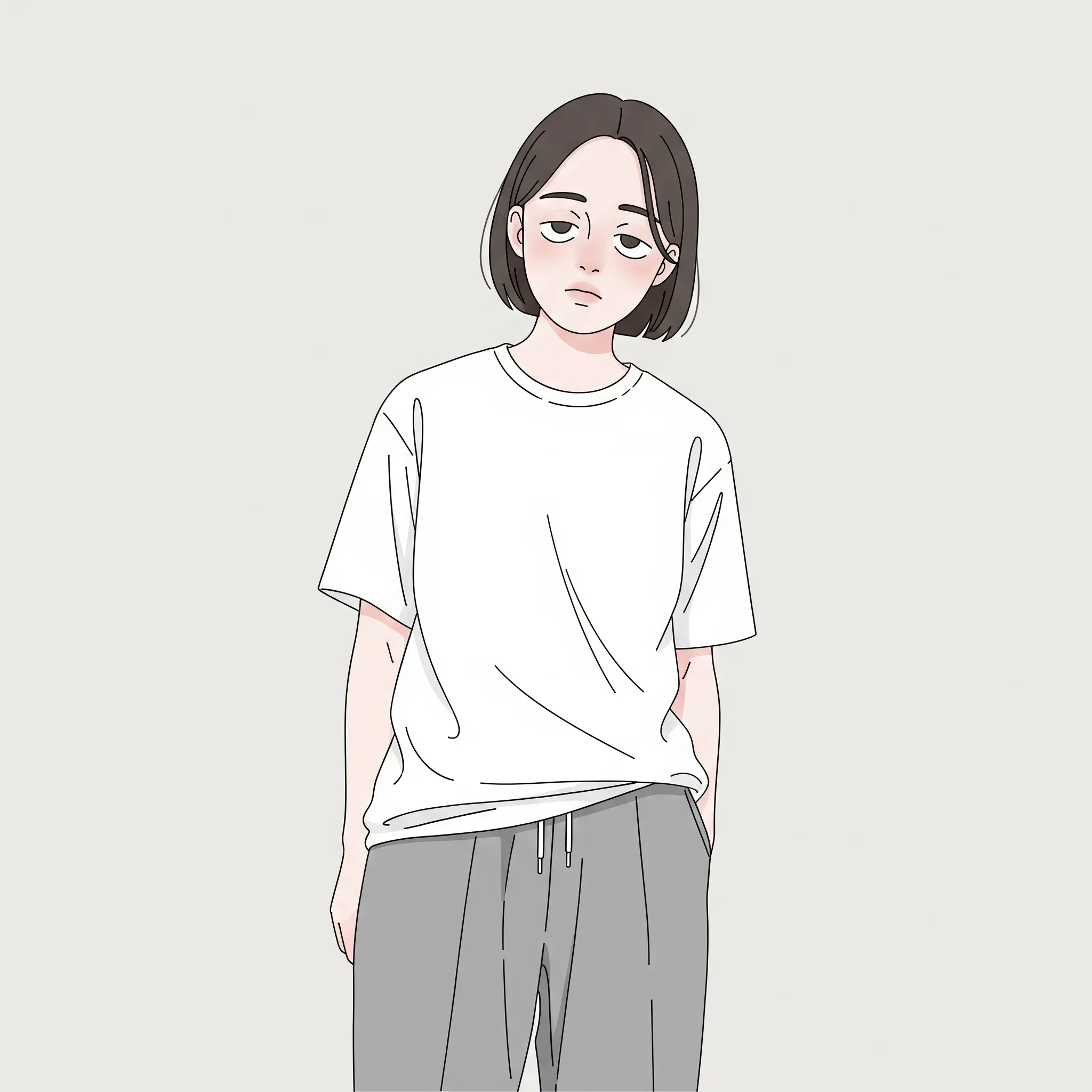 Illustration showing a person appearing "checked out" or distant, representing dissociation