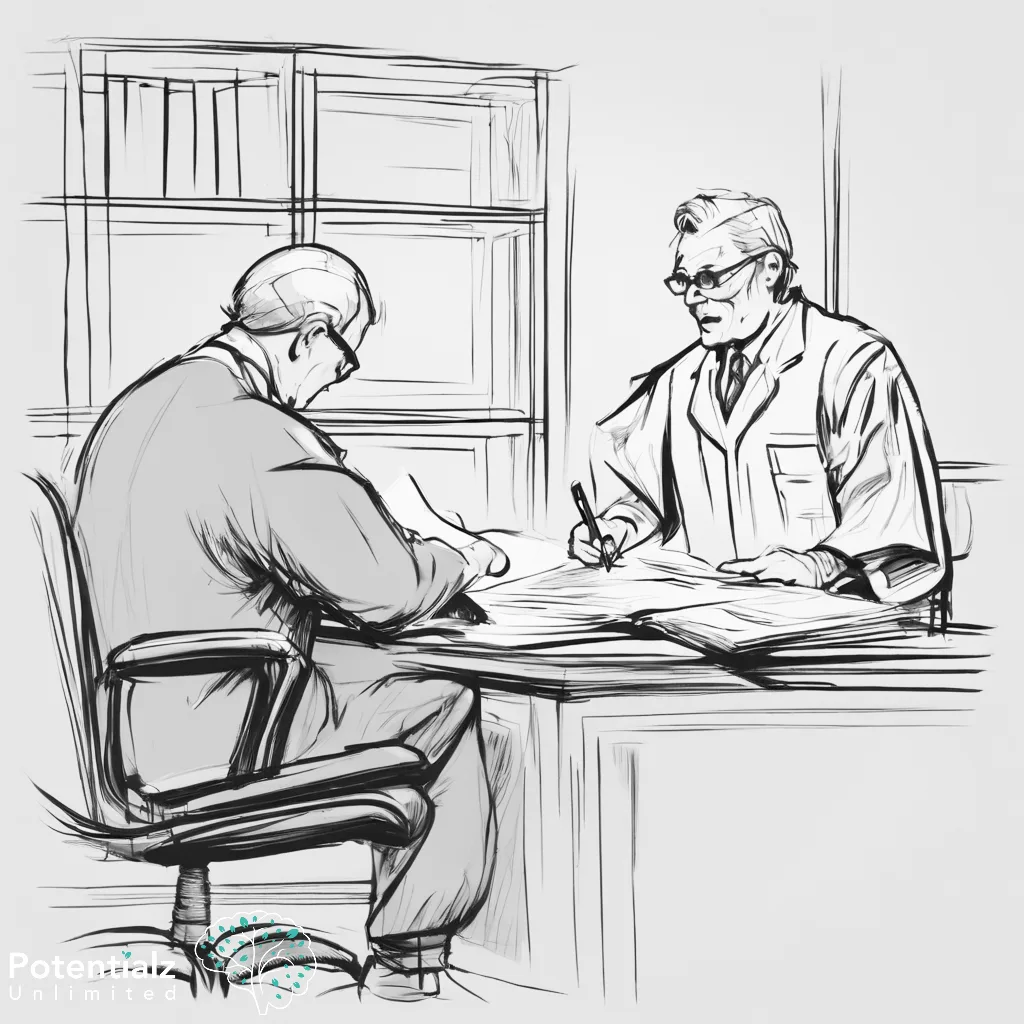 a medico-legal report being read by judge